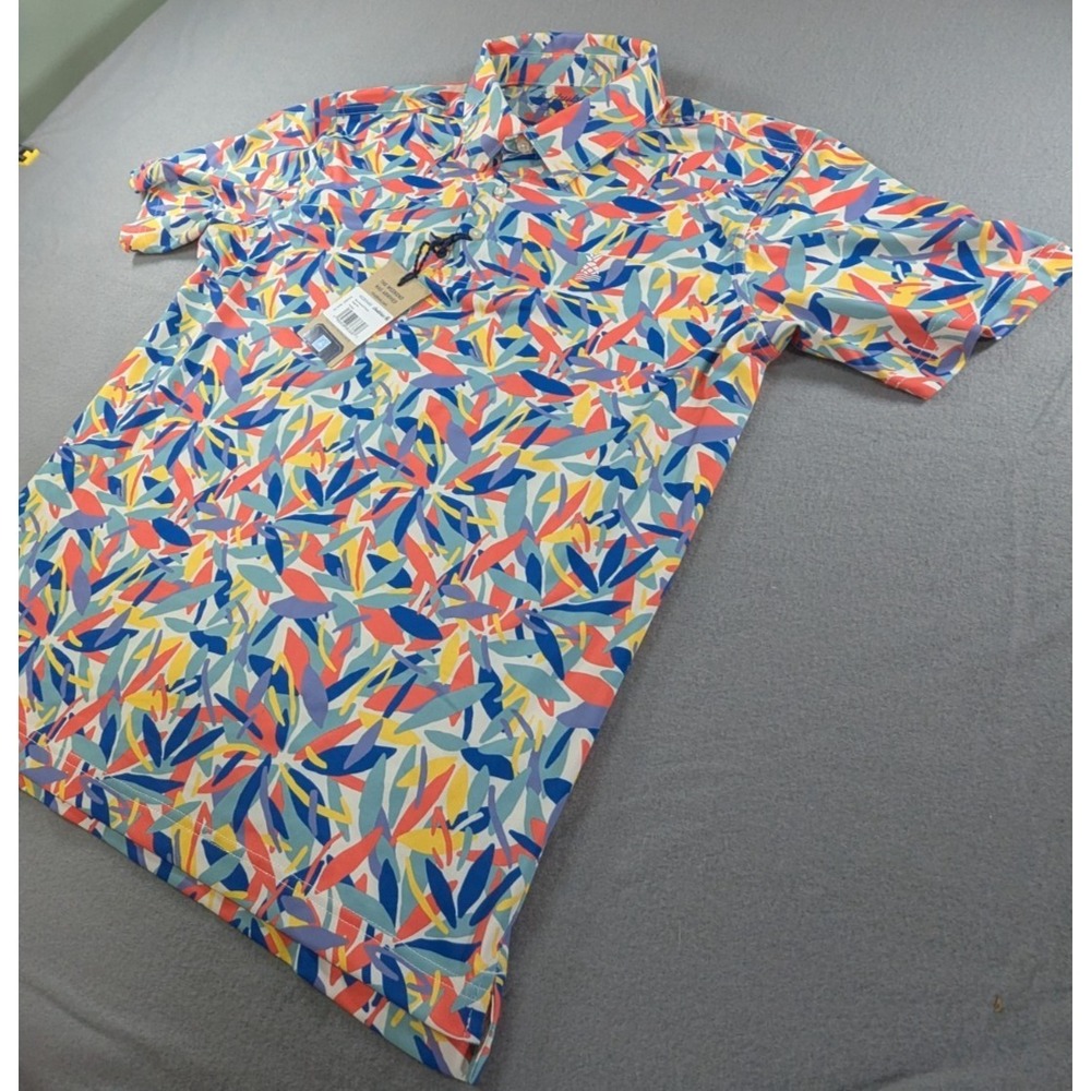Chubbies Mens The Crowd Of Thorn Range Polo Shirt Size Medium Multicolor Print - Picture 2 of 11